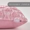 Easter Pillow Covers 18x18 inch Set of 2 Easter Decorations White Ears Pink Rabbit Soft Plush Faux Fur Jacquard Throw Pillows for Bedroom Sofa Holiday Festivals Home Decor FHJ-17B18